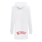 NHL DETROIT RED WINGS CLASSIC ROBE À CAPUCHON EN MOLLETON POUR FEMME (BLANC)