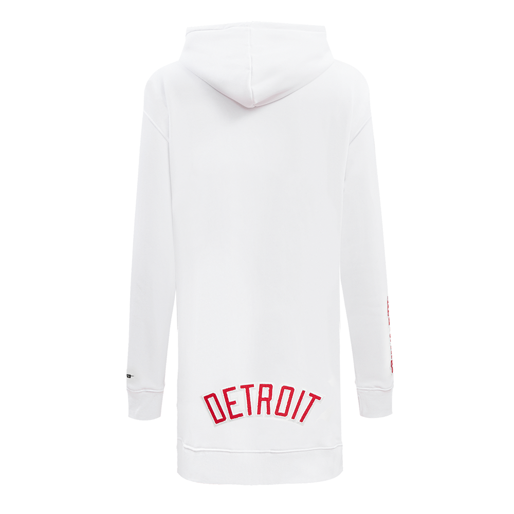NHL DETROIT RED WINGS CLASSIC ROBE À CAPUCHON EN MOLLETON POUR FEMME (BLANC)