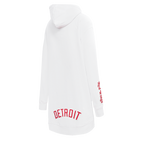 NHL DETROIT RED WINGS CLASSIC ROBE À CAPUCHON EN MOLLETON POUR FEMME (BLANC)