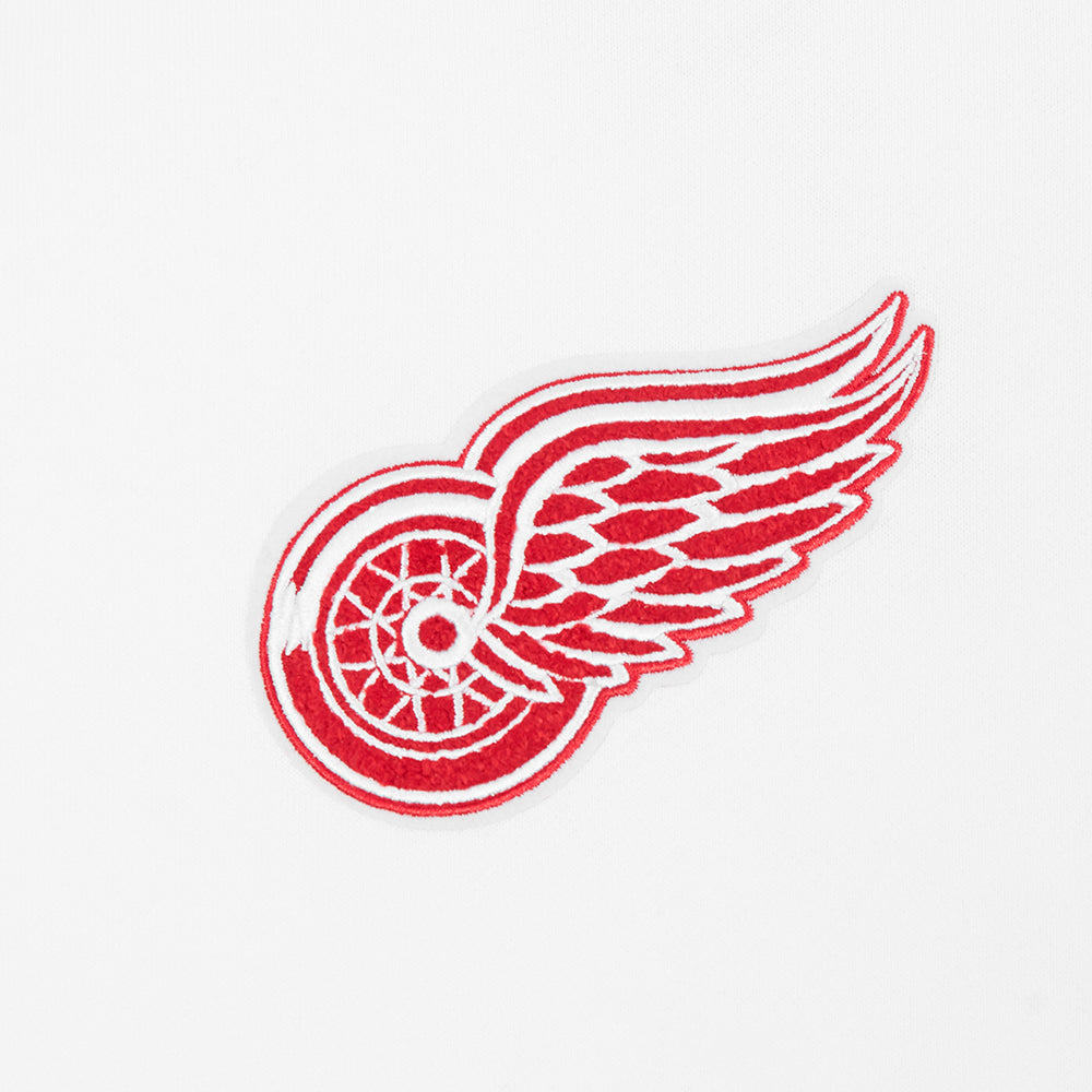 NHL DETROIT RED WINGS CLASSIC ROBE À CAPUCHON EN MOLLETON POUR FEMME (BLANC)
