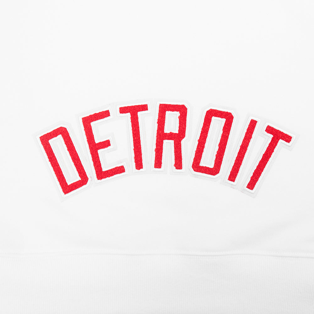NHL DETROIT RED WINGS CLASSIC ROBE À CAPUCHON EN MOLLETON POUR FEMME (BLANC)