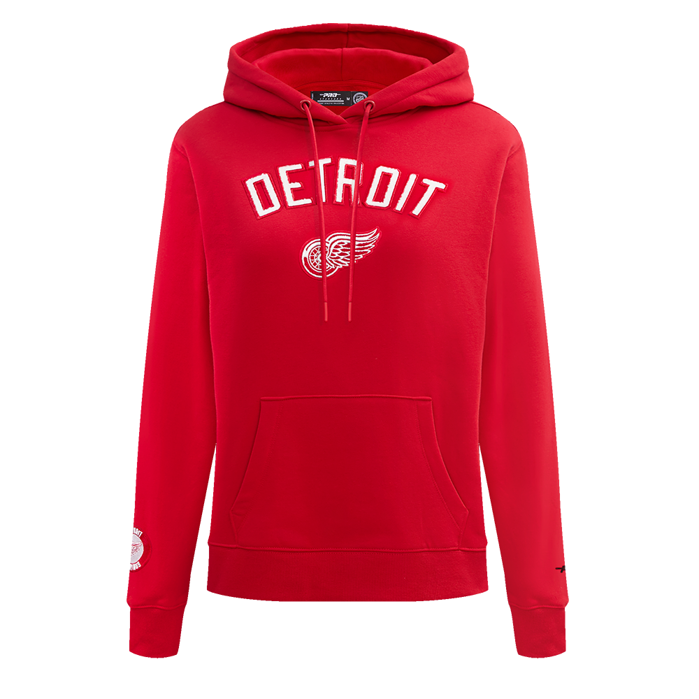 NHL DETROIT RED WINGS CLASSIC CHANDAIL À CAPUCHON EN MOLLETON POUR FEMME (ROUGE)