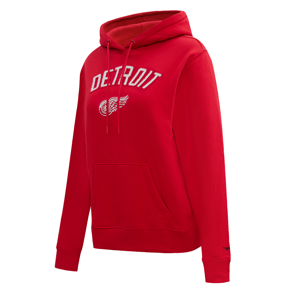 NHL DETROIT RED WINGS CLASSIC CHANDAIL À CAPUCHON EN MOLLETON POUR FEMME (ROUGE)