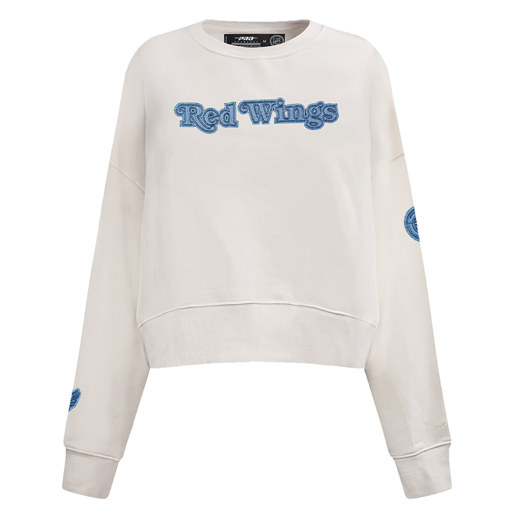 NHL DETROIT RED WINGS VARSITY BLUES WOMEN'S CREWNECK (LINEN)