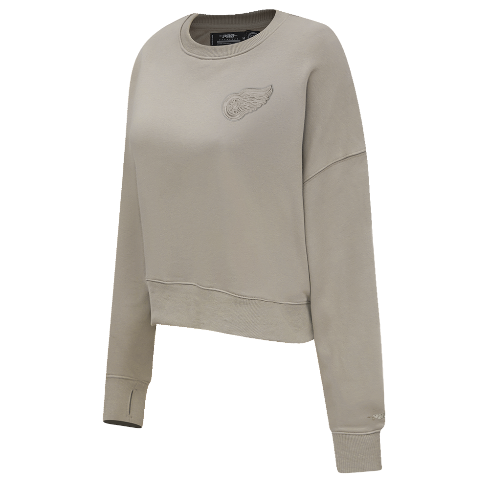 NHL DETROIT RED WINGS NEUTRAL WOMEN'S CREWNECK (TAUPE)