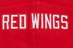 NHL DETROIT RED WINGS SCRIPT TAIL CHANDAIL À CAPUCHON COURT EN MOLLETON CÔTELÉ POUR FEMME (ROUGE/NOIR)