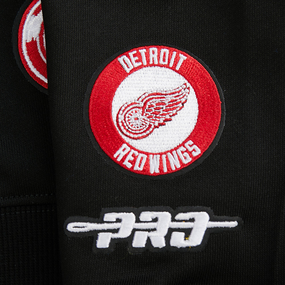 NHL DETROIT RED WINGS WINGSPAN WOMEN'S FLC CREWNECK (BLACK)