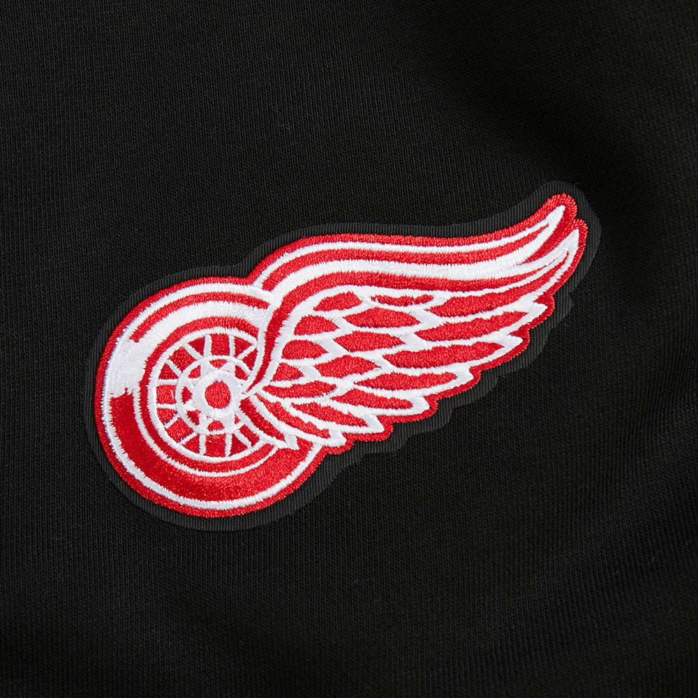 NHL DETROIT RED WINGS WINGSPAN WOMEN'S FLC CREWNECK (BLACK)