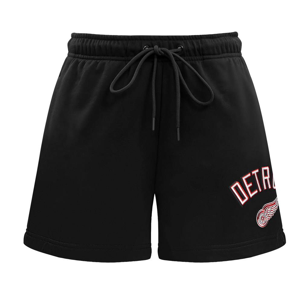 NHL DETROIT RED WINGS CLASSIC WOMEN'S FLEECE SHORT (BLACK)