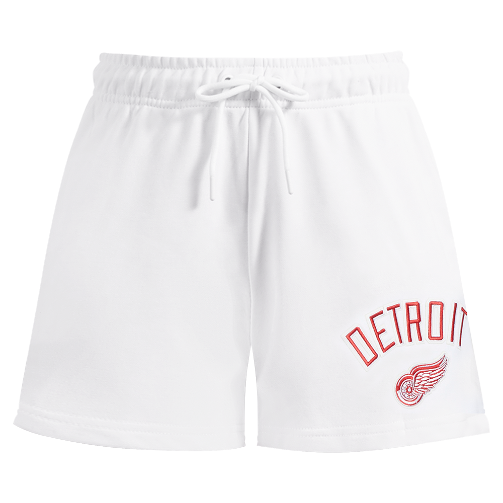 NHL DETROIT RED WINGS CLASSIC WOMEN'S FLEECE SHORT (WHITE)
