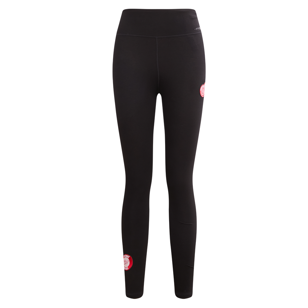 NHL DETROIT RED WINGS CLASSIC WOMEN'S HIGH WAIST JERSEY LEGGING (BLACK)