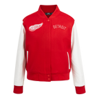 NHL DETROIT RED WINGS CLASSIC WOMEN'S WOOL VARSITY JACKET (RED/WHITE)