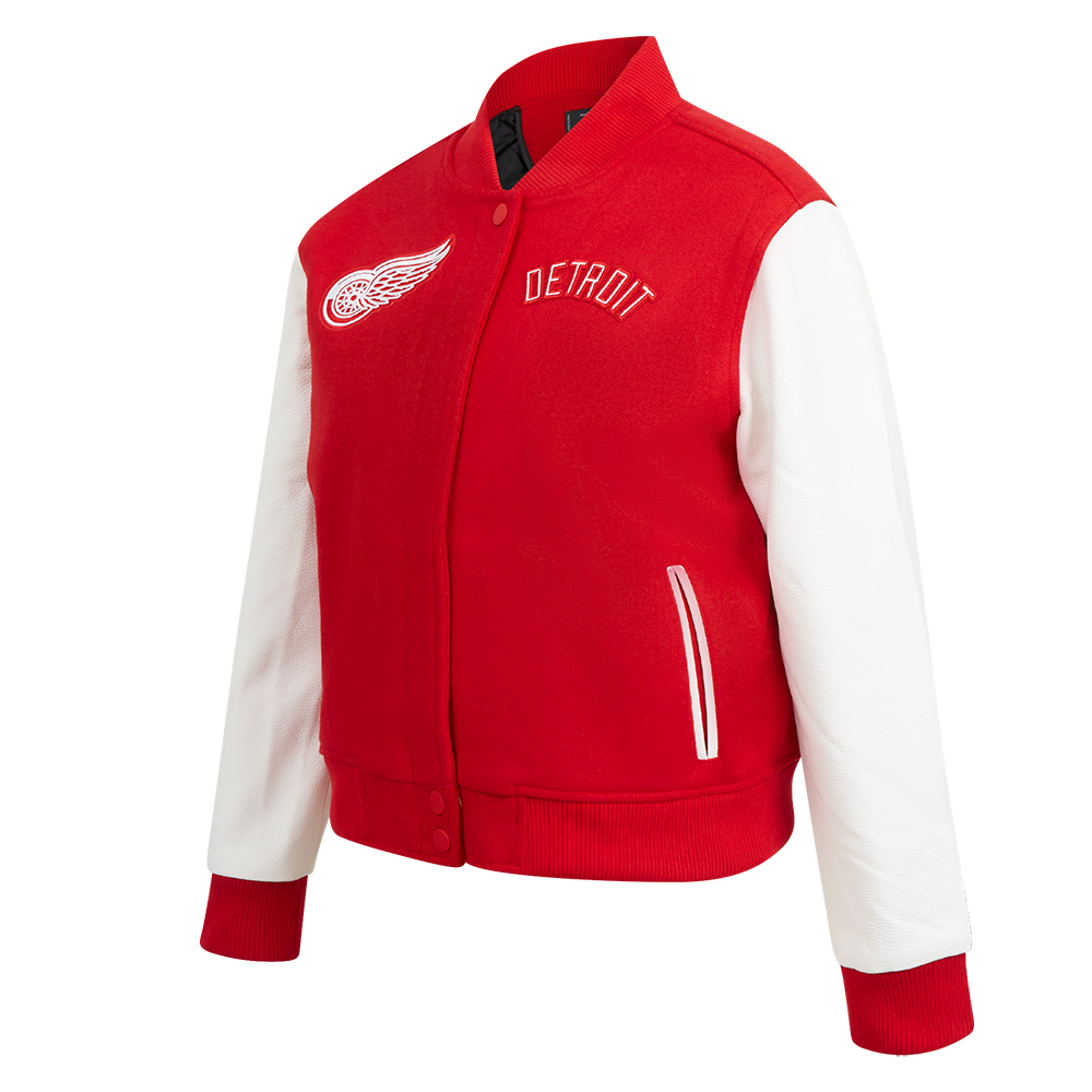 NHL DETROIT RED WINGS CLASSIC WOMEN'S WOOL VARSITY JACKET (RED/WHITE)