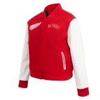 NHL DETROIT RED WINGS CLASSIC WOMEN'S WOOL VARSITY JACKET (RED/WHITE)