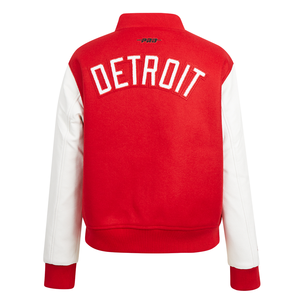 NHL DETROIT RED WINGS CLASSIC WOMEN'S WOOL VARSITY JACKET (RED/WHITE)