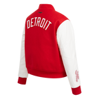 NHL DETROIT RED WINGS CLASSIC WOMEN'S WOOL VARSITY JACKET (RED/WHITE)