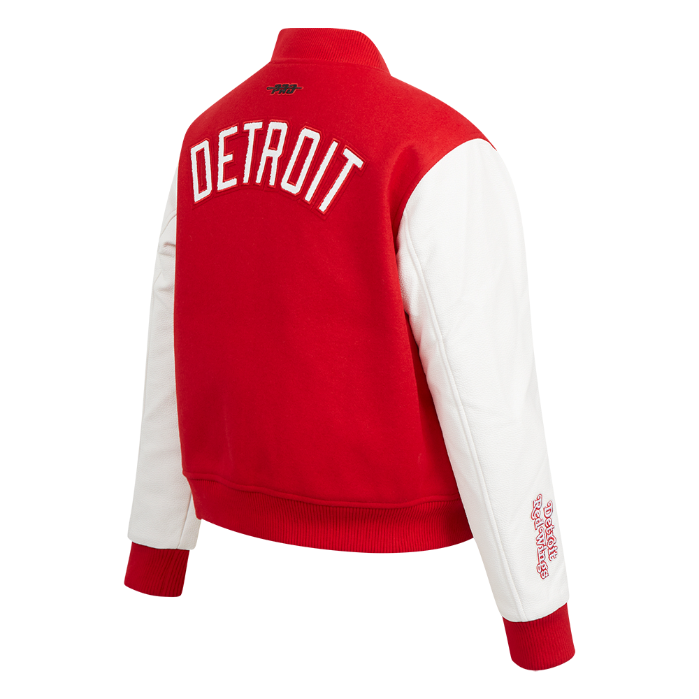 NHL DETROIT RED WINGS CLASSIC WOMEN'S WOOL VARSITY JACKET (RED/WHITE)