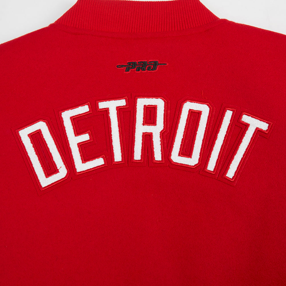 NHL DETROIT RED WINGS CLASSIC WOMEN'S WOOL VARSITY JACKET (RED/WHITE)
