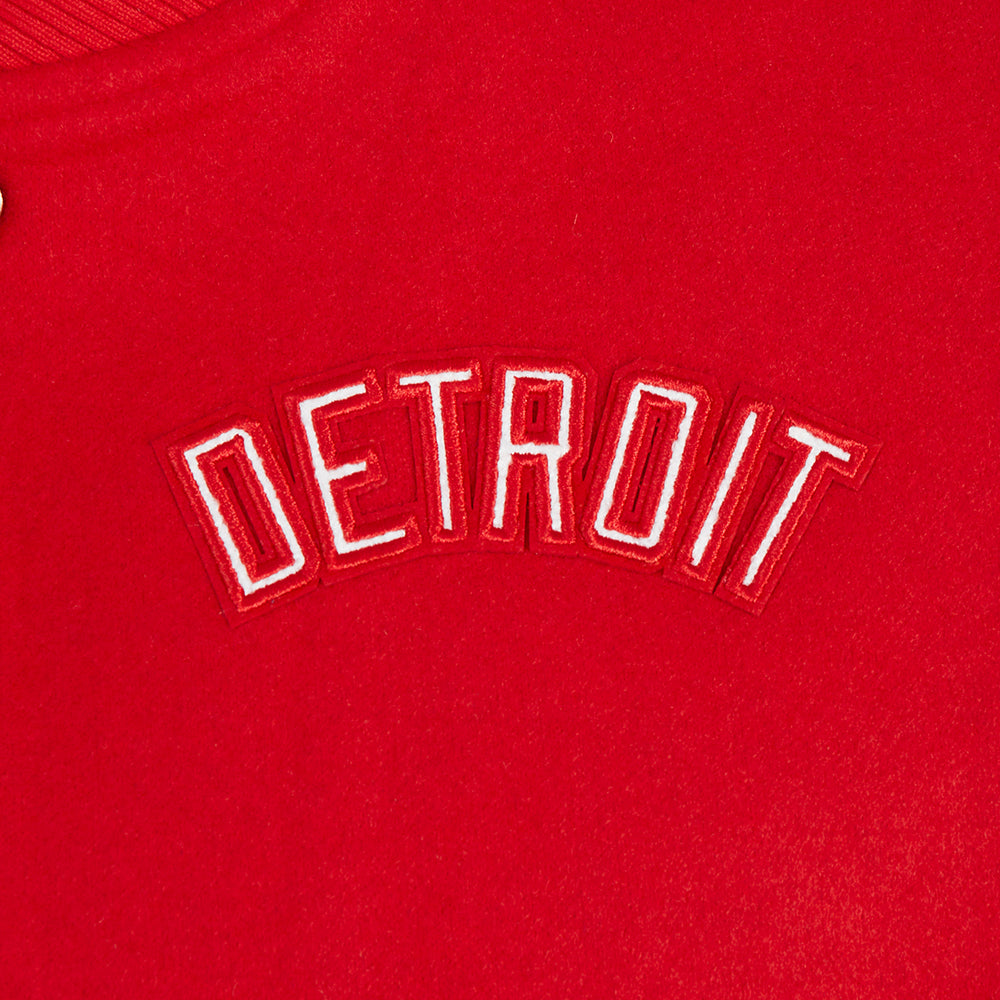 NHL DETROIT RED WINGS CLASSIC WOMEN'S WOOL VARSITY JACKET (RED/WHITE)