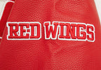 NHL DETROIT RED WINGS RETRO CLASSIC WOMEN'S RIB WOOL VARSITY JACKET (EGGSHELL/ RED)