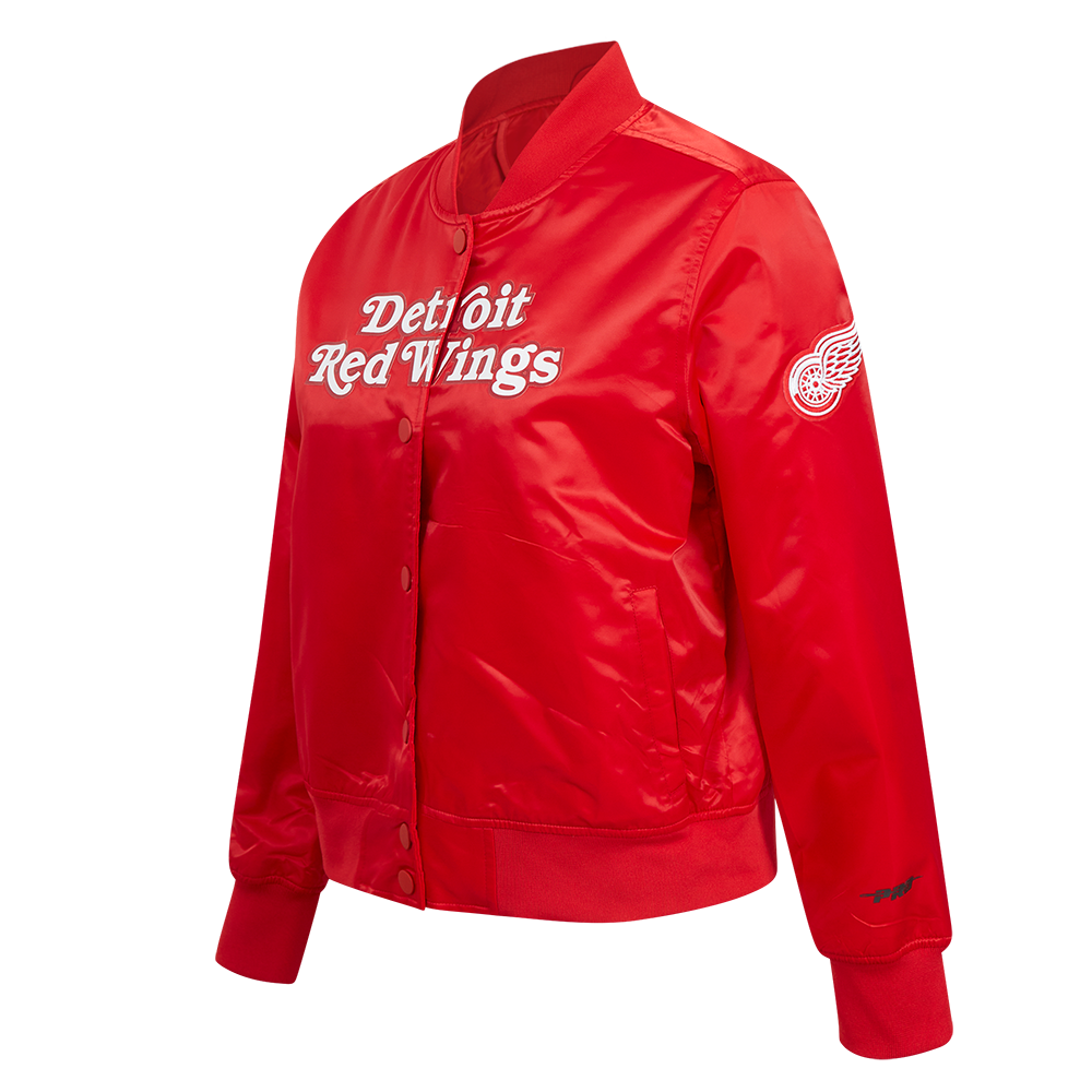 NHL DETROIT RED WINGS CLASSIC WOMEN'S SATIN JACKET (RED)