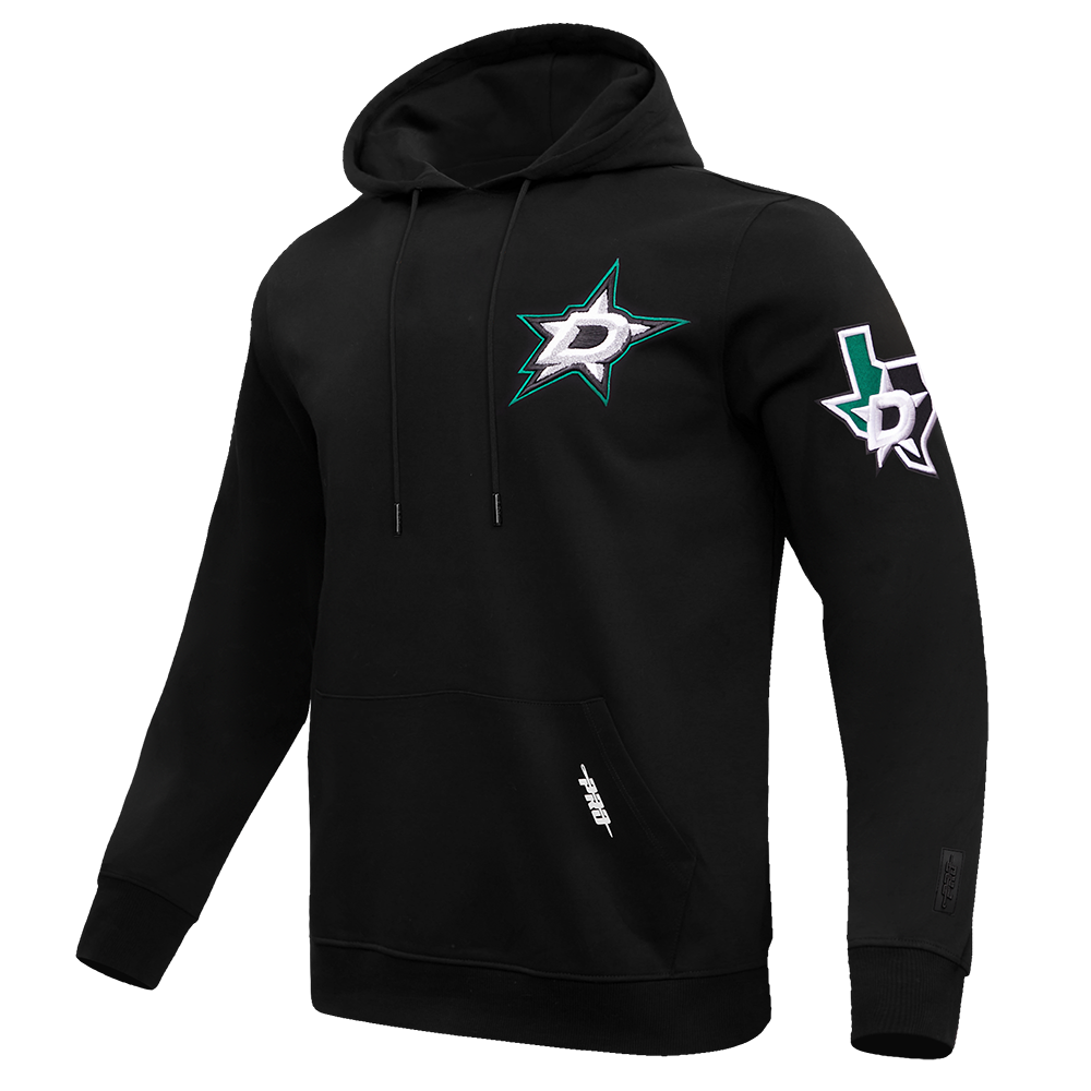 NHL DALLAS STARS CLASSIC CHENILLE MEN'S DK PO HOODIE (BLACK)