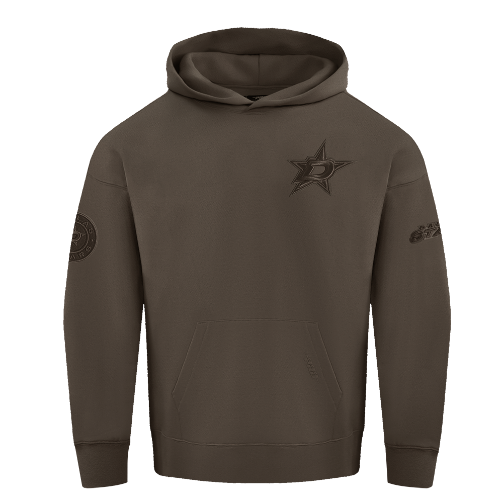 NHL DALLAS STARS NEUTRAL MEN'S DROP SHOULDER FLC PO HOODIE (DARK TAUPE)