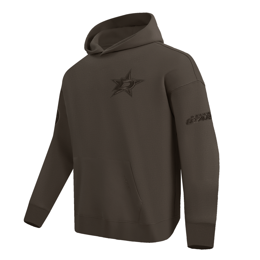 NHL DALLAS STARS NEUTRAL MEN'S DROP SHOULDER FLC PO HOODIE (DARK TAUPE)