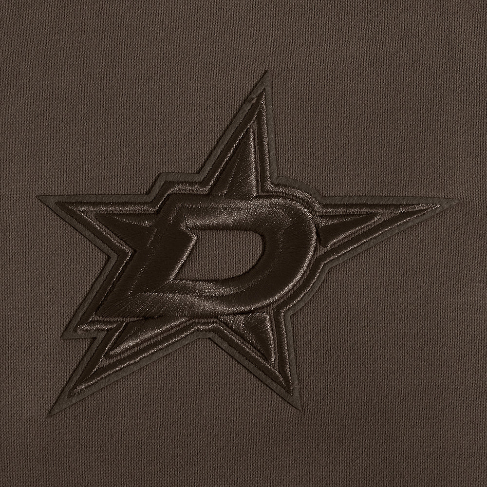 NHL DALLAS STARS NEUTRAL MEN'S DROP SHOULDER FLC PO HOODIE (DARK TAUPE)