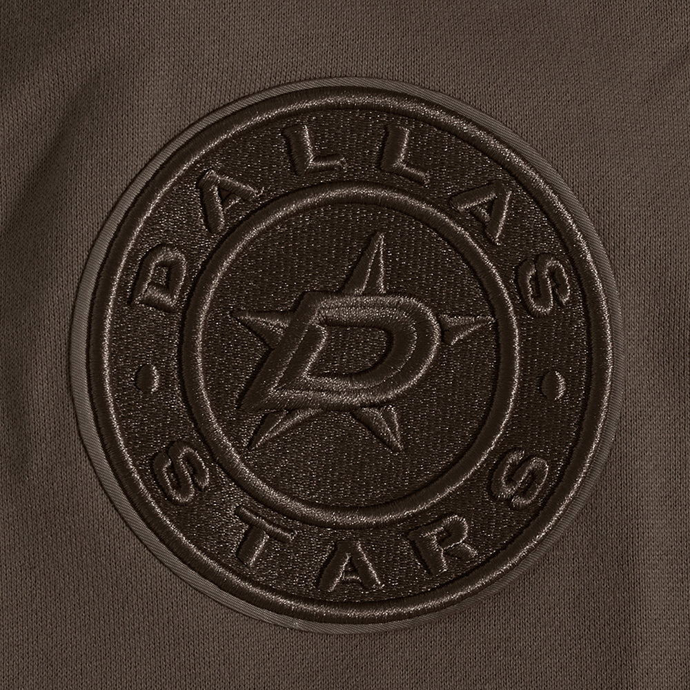 NHL DALLAS STARS NEUTRAL MEN'S DROP SHOULDER FLC PO HOODIE (DARK TAUPE)