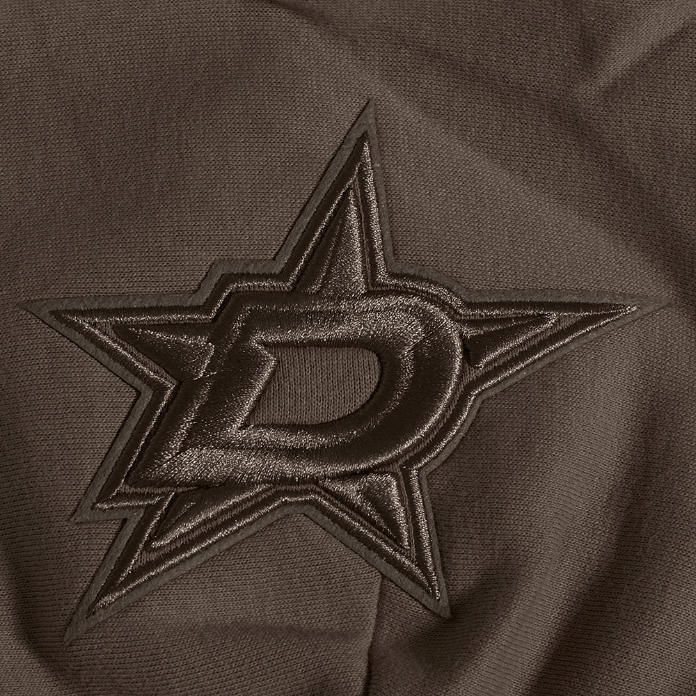 NHL DALLAS STARS NEUTRAL MEN'S DROP SHOULDER FLC PO HOODIE (DARK TAUPE)