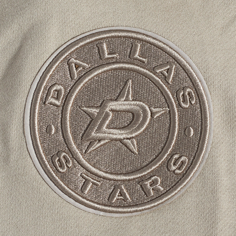 NHL DALLAS STARS NEUTRAL MEN'S DROP SHOULDER FLC PO HOODIE (TAUPE)