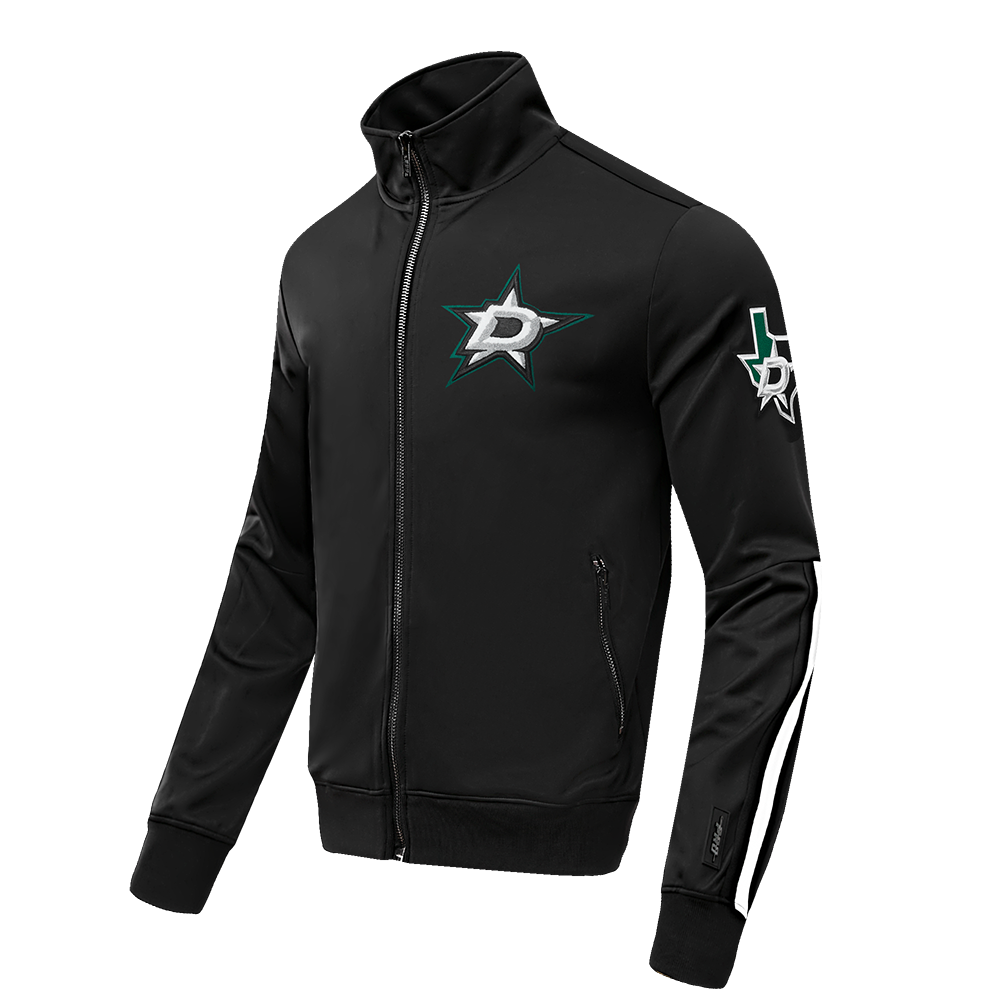 NHL DALLAS STARS CLASSIC CHENILLE MEN'S DK TRACK JACKET (BLACK)