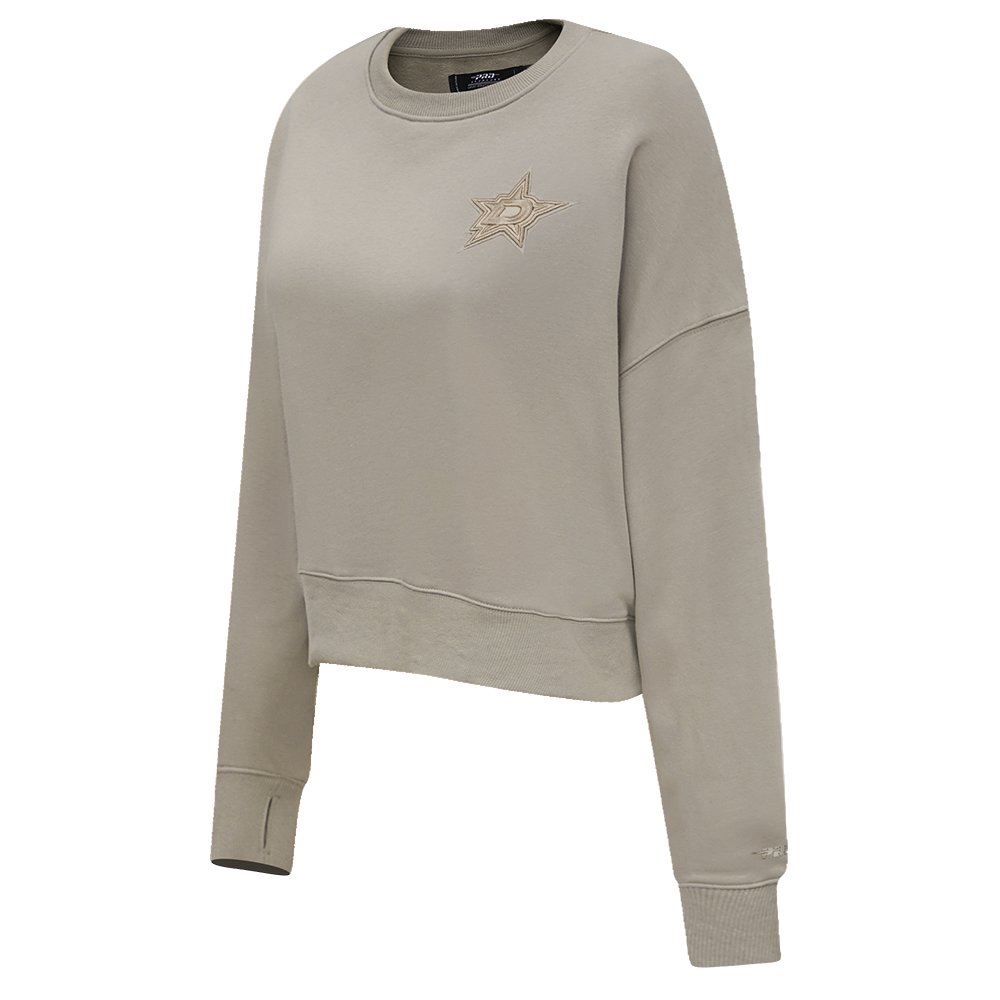 NHL DALLAS STARS NEUTRAL WOMEN'S CREWNECK (TAUPE)