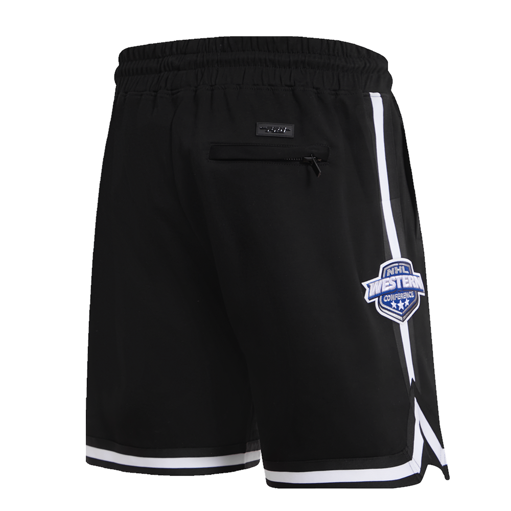 NHL EDMONTON OILERS CLASSIC CHENILLE SHORT EN MAILLE DOUBLE POUR HOMME (NOIR)