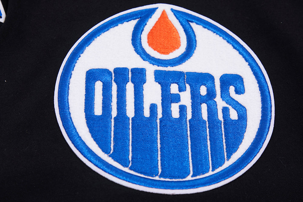 NHL EDMONTON OILERS CLASSIC CHENILLE SHORT EN MAILLE DOUBLE POUR HOMME (NOIR)