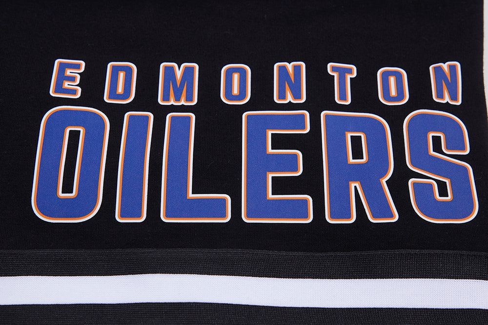 NHL EDMONTON OILERS CLASSIC CHENILLE SHORT EN MAILLE DOUBLE POUR HOMME (NOIR)
