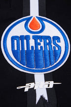 NHL EDMONTON OILERS CLASSIC CHENILLE SHORT EN MAILLE DOUBLE POUR HOMME (NOIR)