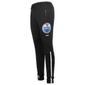 NHL EDMONTON OILERS CLASSIC CHENILLE MEN'S DK TRACK PANT (BLACK)