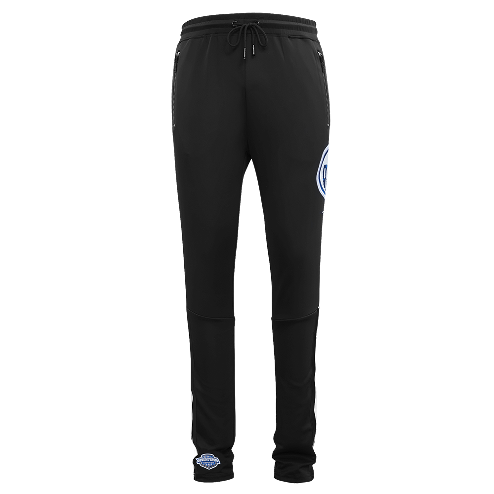 NHL EDMONTON OILERS CLASSIC CHENILLE MEN'S DK TRACK PANT (BLACK)