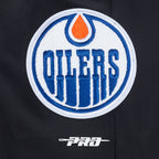 NHL EDMONTON OILERS CLASSIC CHENILLE MEN'S DK TRACK PANT (BLACK)