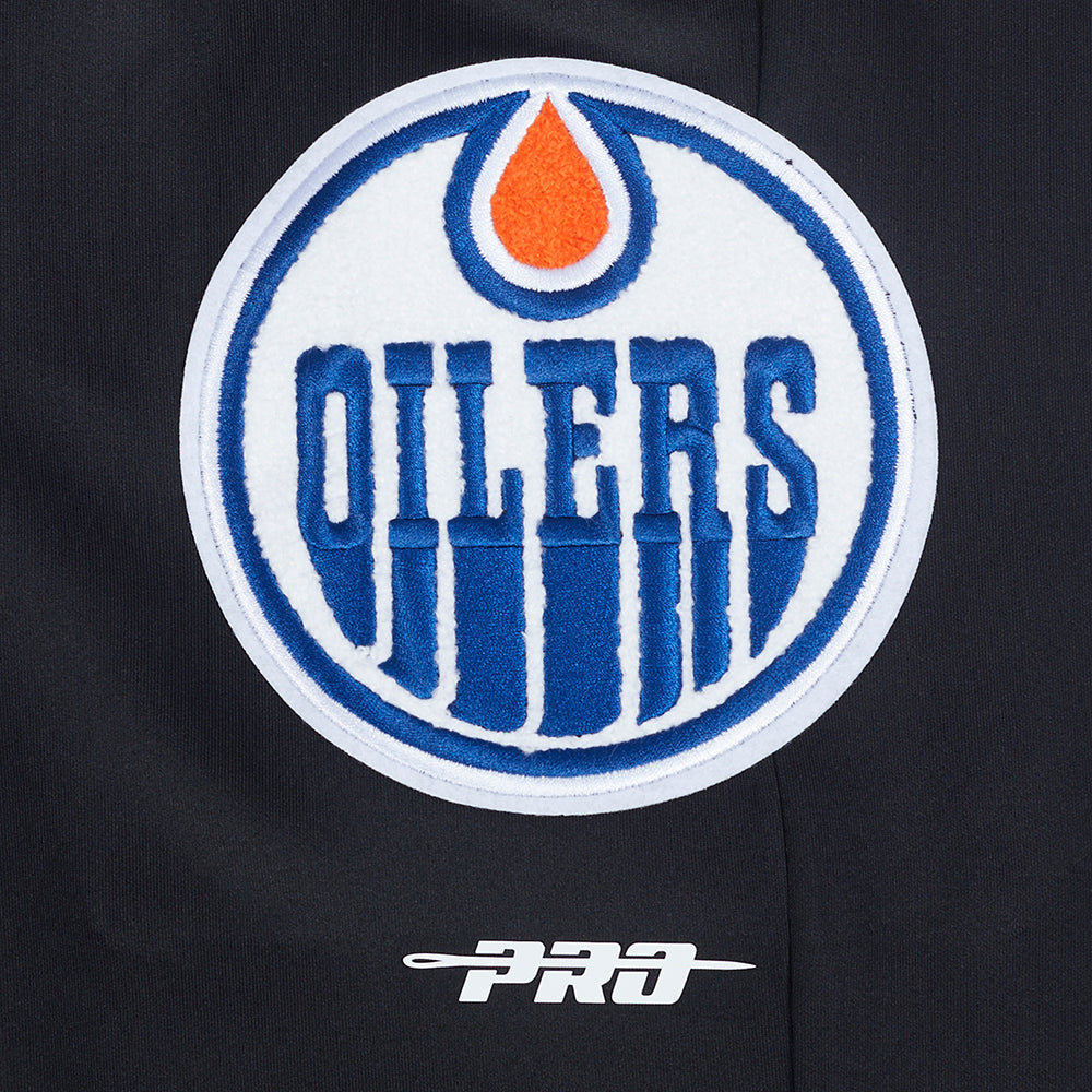 NHL EDMONTON OILERS CLASSIC CHENILLE MEN'S DK TRACK PANT (BLACK)