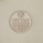 NHL EDMONTON OILERS NEUTRAL CHANDAIL À CAPUCHON EN MOLLETON À ÉPAULES TOMBANTES POUR HOMME (TAUPE)