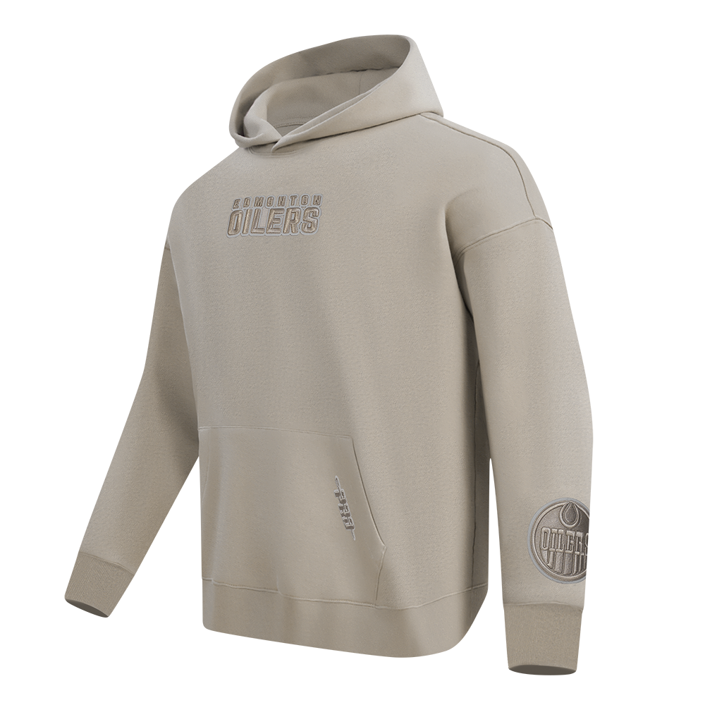 NHL EDMONTON OILERS WINGSPAN CHANDAIL À CAPUCHON POUR HOMME (TAUPE)