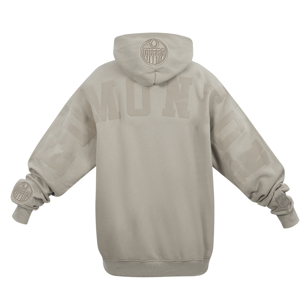 NHL EDMONTON OILERS WINGSPAN CHANDAIL À CAPUCHON POUR HOMME (TAUPE)