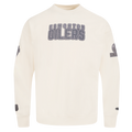 NHL EDMONTON OILERS REVERSE FRENCH TERRY MEN'S CREWNECK SWEATSHIRT (EGGSHELL)