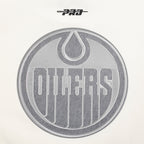 NHL EDMONTON OILERS REVERSE FRENCH TERRY MEN'S CREWNECK SWEATSHIRT (EGGSHELL)