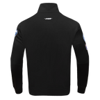 NHL EDMONTON OILERS CLASSIC CHENILLE MEN'S DK TRACK JACKET (BLACK)