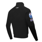 NHL EDMONTON OILERS CLASSIC CHENILLE MEN'S DK TRACK JACKET (BLACK)