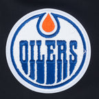 NHL EDMONTON OILERS CLASSIC CHENILLE MEN'S DK TRACK JACKET (BLACK)